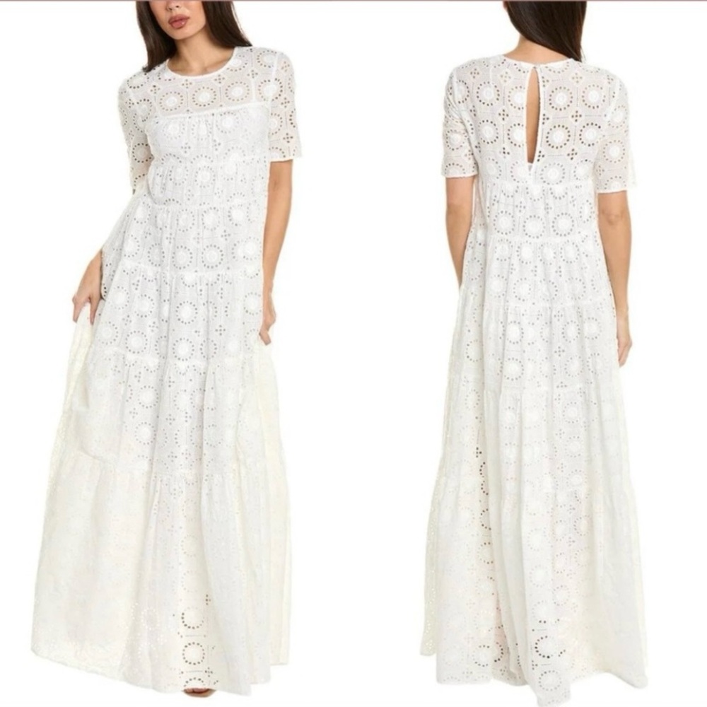 NWT Staud + Birkenstock Hyacinth white eyelet maxi - XS